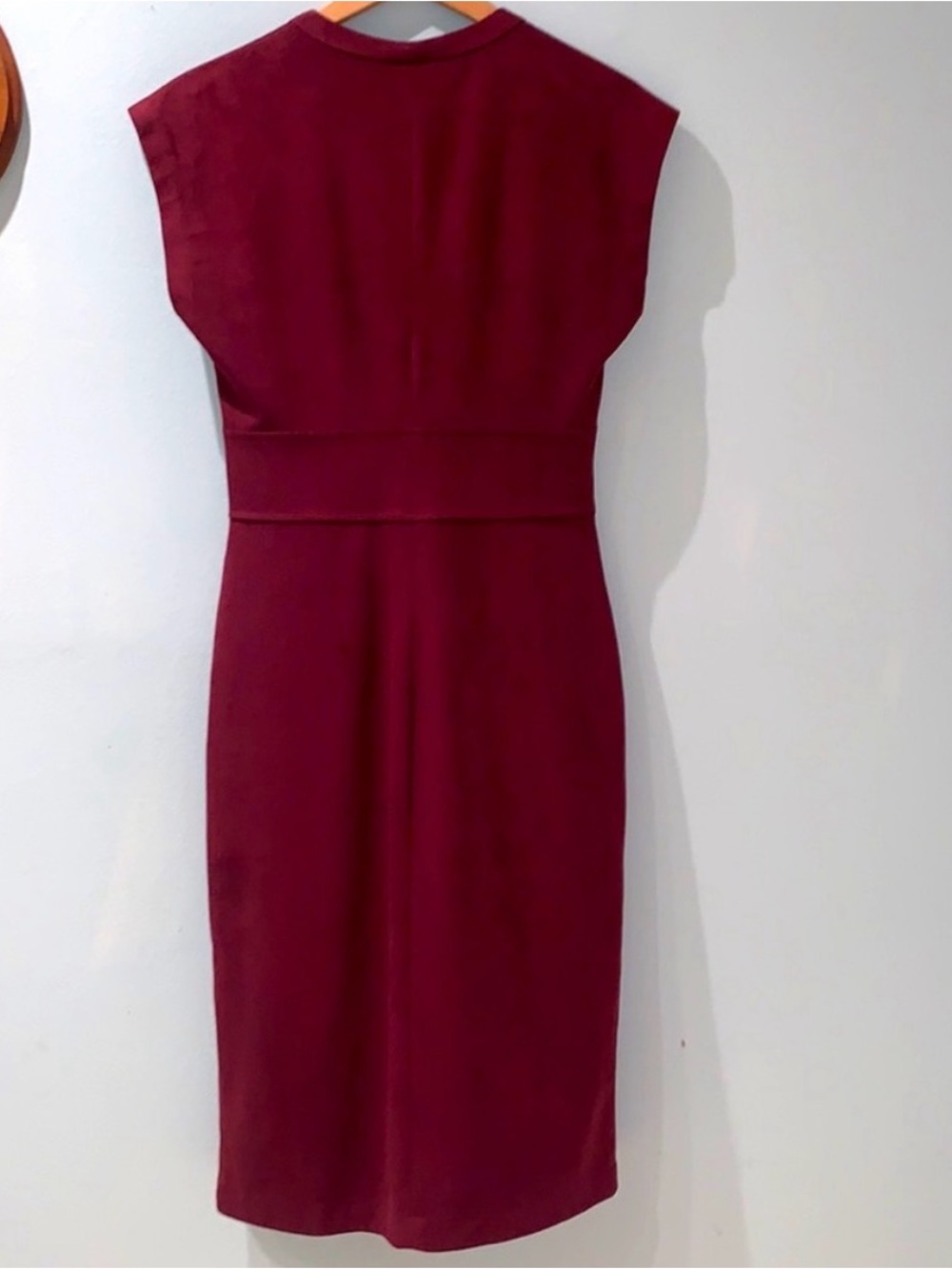 Level 99 cap sleeve faux suede dress